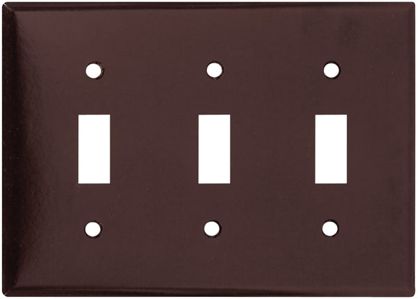 Cooper Wiring 3g Std Brown Toggle Plate 2141B-BOX