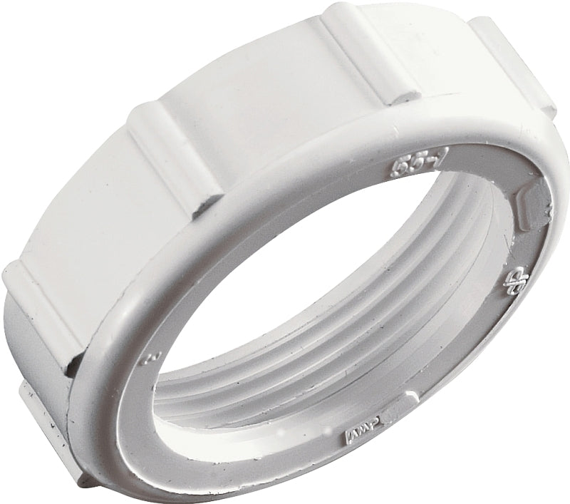 Plumb Pak PP20955 Slip Joint Nut, 1-1/2 in Size, PVC, White