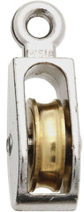 National Hardware N223-404 3203BC Fixed Single Pulley in Nickel