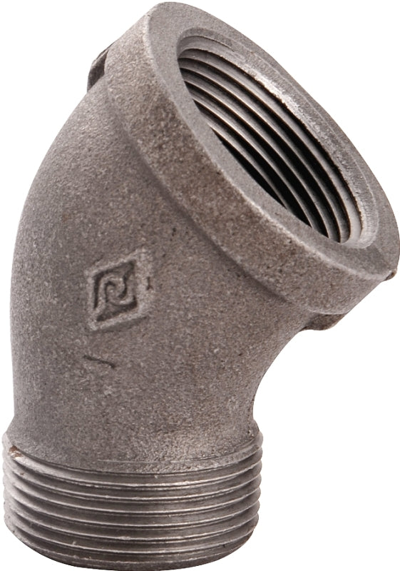 WORLDWIDE SOURCING B121 25 1" Black EA Elbow 45 Degree Street