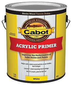 Cabot, 1 Gallon 31311 Acrylic Primer Water Based Exterior Redwood, White