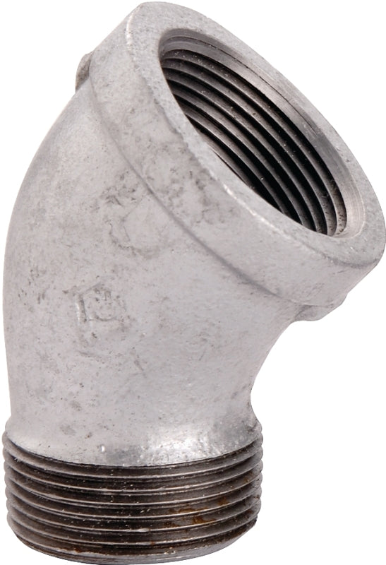 WORLDWIDE SOURCING 7-3/4G 45 degree Galvanized 3/4 Elbow Street