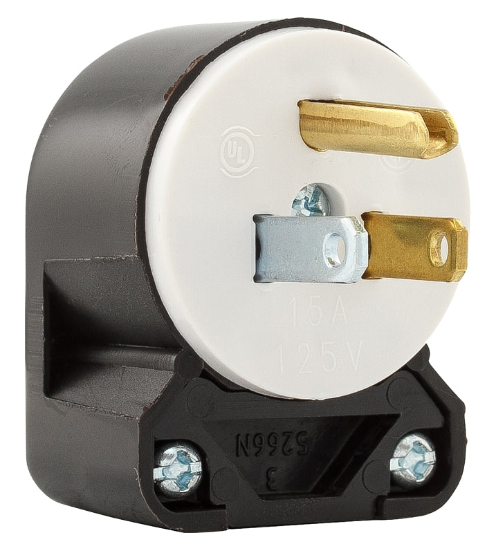 Cooper Wiring 5266 Industrial 3 Wire Plug, Black 5266AN