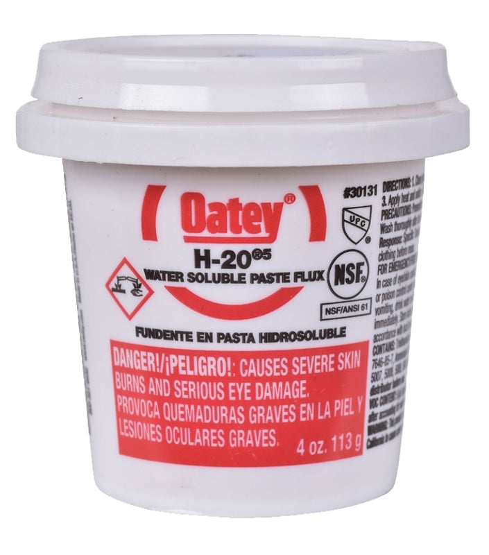 Oatey 30131 H-205 Water Soluble Flux, 4 Oz, Paste, Off-White To, 4-Ounce, Light Yellow