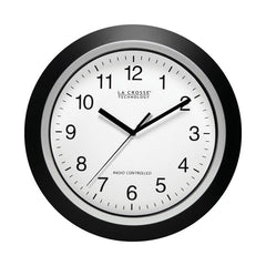 La Crosse Technology WT-3129B 12 Inch Atomic Analog Wall Clock, Pack of 1, Black