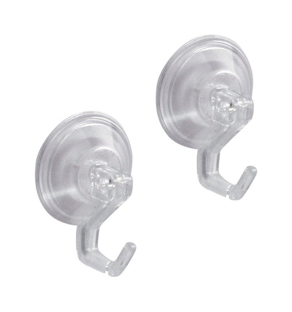 InterDesign Robe Hook 2.8 in. H x 2 in. W x 2 in. L Clear Plastic 52820