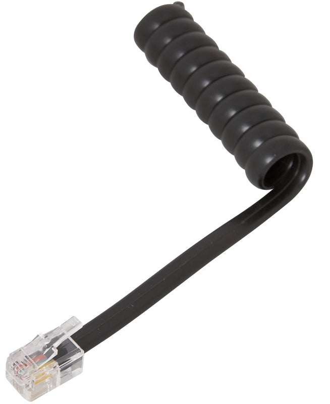 AmerTac - Zenith TH1025B TH1025B 25 FT Handset Coil Cord, Black Landline Telephone Accessory