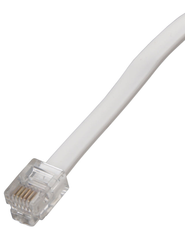 AmerTac - Zenith TL1025W TL1025W 25 FT 6 Wire Line Cord, White Landline Telephone Accessory