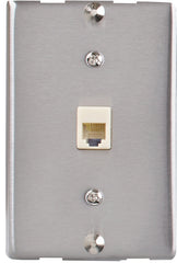AmerTac - Zenith TW1001WPS TW1001WPS Universal Wall Phone Jack, Sivler Landline Telephone Accessory, Silver