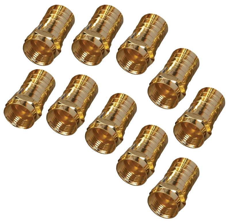 AmerTac - Zenith VA1010RG6CR Crimpon F Connectors, 10 Piece