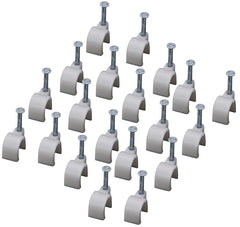 AmerTac - Zenith VM1020NAW Nailin Coax Clips, 20 Piece, White