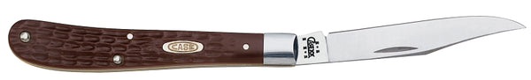 Case WR XX Pocket Knife Brown Synthetic Barehead Slimline Trapper Item #135 - (61048 SS) - Length Closed: 4 1/8 Inches 00135