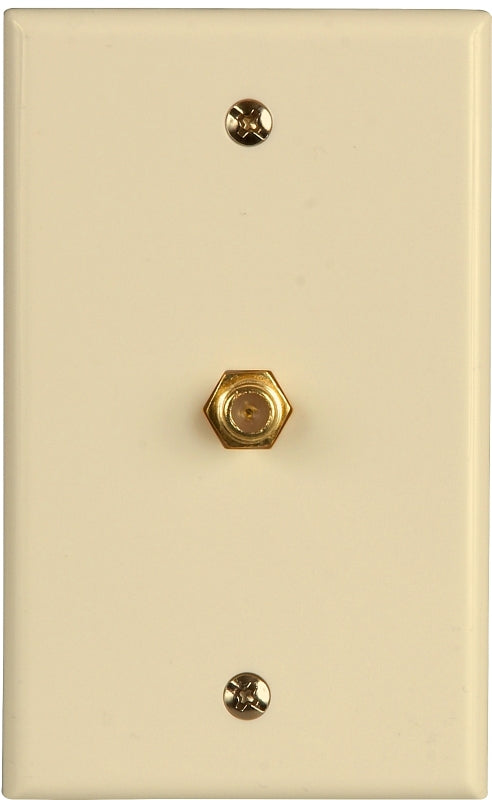 AmerTac - Zenith VW1001WJ1A Coax Wallplate, Almond