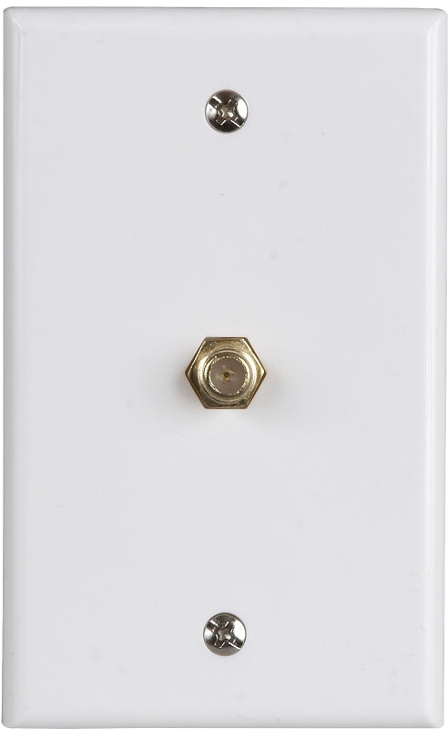 AmerTac - Zenith VW1001WJ1W Coax Wallplate, White