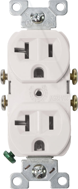 Cooper Wiring Duplex Receptacle, White 877W-BOX