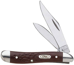 Case WR XX Pocket Knife Brown Synthetic Jigged Peanut Item #046 - (6220 SS) - Length Closed: 2 7/8 Inches