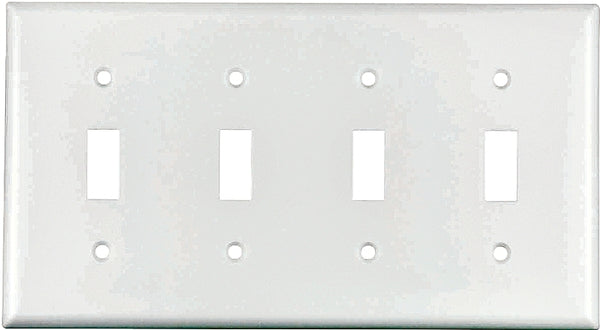 Cooper Wiring Devices 4g Std White Toggle Plate 2154W-BOX