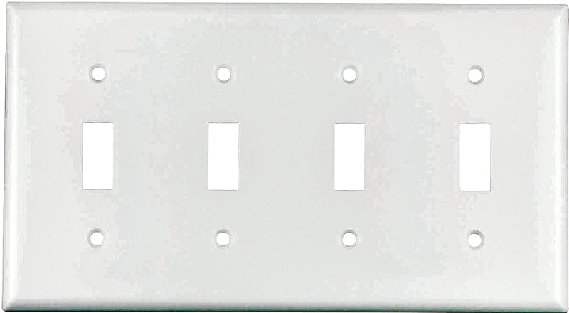 4g Std White Toggle Plate