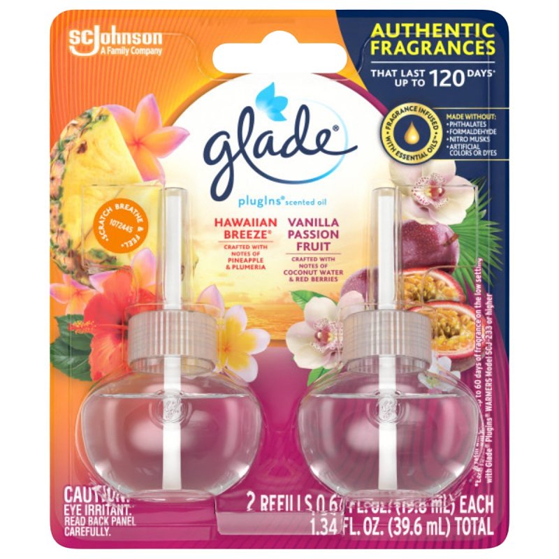Glade Plugins Scented Oil Lasting Impressions Refillls - Fruits and Vanilla - 1.34 Fl Oz