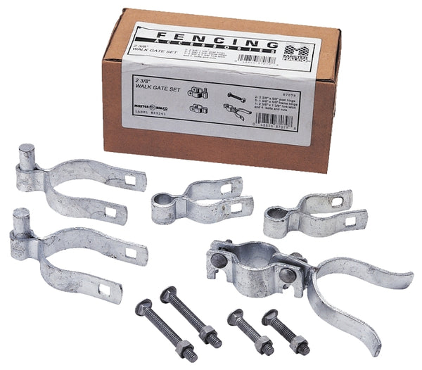STEPHENS PIPE & STEEL HD07110RP Spsfence Walk Hardware Set, for Use with Chain Link Gate, 2-3/8 in, 2-3/8"