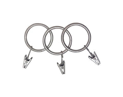 Kenney Clip Rings for 1'' to 1-1/4'' Diameter Curtain Rods, Antique Pewter, 14-Pack KN85203
