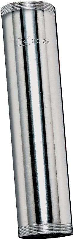Plumb Pak PP20210 Extension Tube, 1-1/4 in Dia X 6 in L, Threaded Both Ends, 20 Ga, Chrome Plated, 1-1/4"D