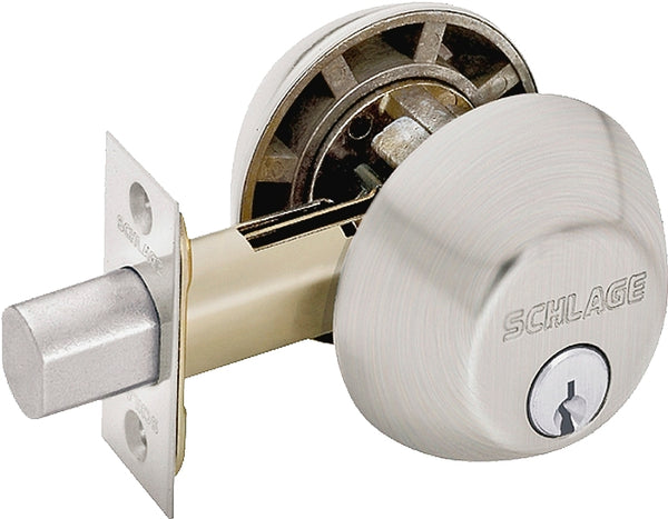 SCHLAGE Lock CO SCHLAGE Lock CO B62NV619 Satin Nickel Double Cylinder Deadbolt B62N619