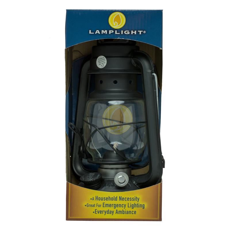 Lamplight Large Paraffin Oil Indoor Lamp, Hurricane Lamp, Emergency Kit, 52664 Farmer’s Lantern Indoor Oil Lamp, Black, Original