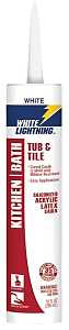 White Lightning WL02510 10 oz. Siliconized Acrylic Latex Kitchen and Bath Caulk
