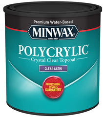 Minwax 233334444 Polycrylic Protective Wood Finish, Clear Satin, ½ Pint