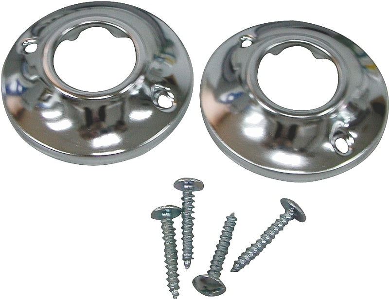WORLDWIDE SOURCING PMB-003 1 in. Shower Rod Flange44; Chrome