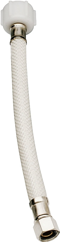 Plumb Pak PP23871 E-Z Toilet Supply Tube with Flag Label, 3/8 in Compression X 7/8 in Ballcock, 12 in L, Vinyl