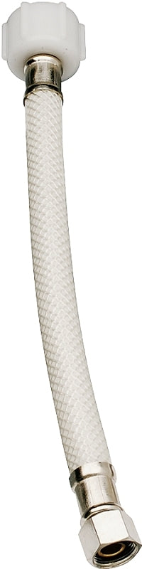 Plumb Pak PP23872 E-Z Toilet Supply Tube with Flag Label, 3/8 in Compression X 7/8 in Ballcock, 20 in L, Vinyl, Color