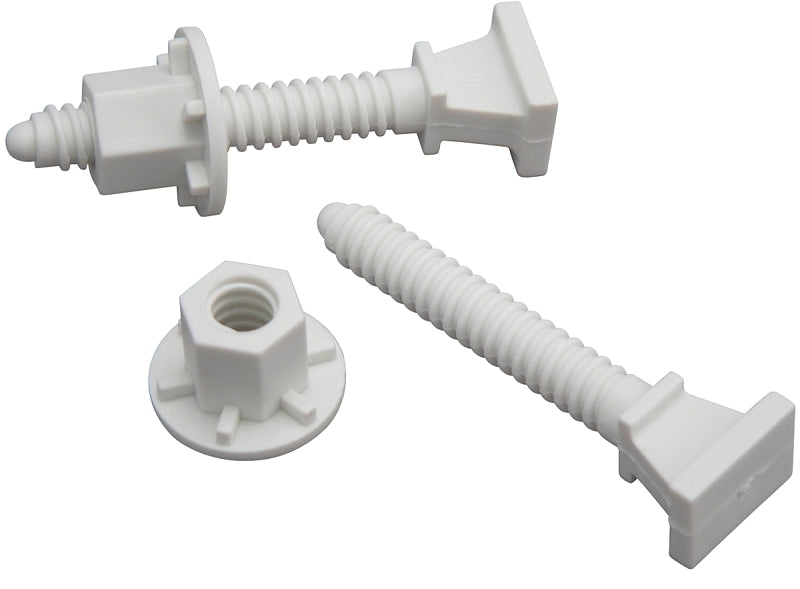 Toilet Bolts Open End Cap Nut 2 3/8 Plastic