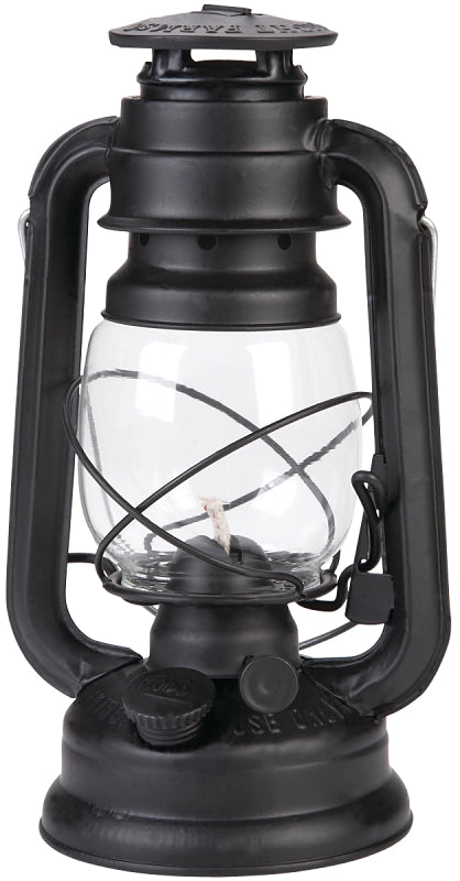 Lamplight Large Paraffin Oil Indoor Lamp, Hurricane Lamp, Emergency Kit, 52664 Farmer’s Lantern Indoor Oil Lamp, Black, Original
