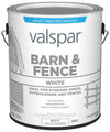 Valspar Corporation 1 Gallon White Exterior Barn & Fence Latex Paint 18-3121-70 GL