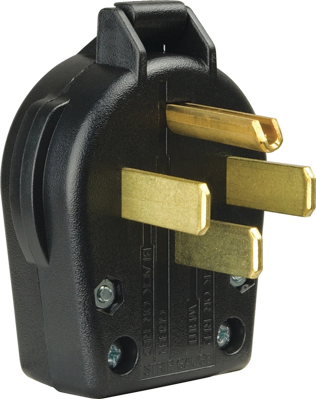 EATON Wiring S21-SP-L Commercial Grade Range and Dryer Angles Plug with 30-Amp, 125/250-Volt, 14-30-NEMA Rating, Black