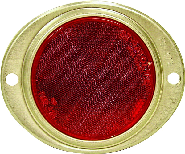 Peterson Manufacturing V472R Red 3" Aluminum Oval Reflector