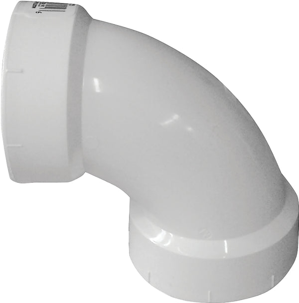 Canplas 192256 PVC DWV 90-Degree Bend, 6 1/4-Inch, White