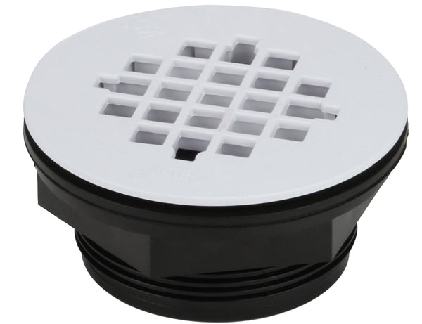 Oatey 42077 101 Pnc Shower Drain, 2 in, No-Caulk, Abs, Plastic Strainer, 2-Inch