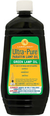 Lamplight ¼ Gallon (32 oz) Ultra-Pure Lamp Oil Green - Liquid Paraffin Oil for Indoor use, sootless, smokeless and odorless, Emergency kit Green 60013
