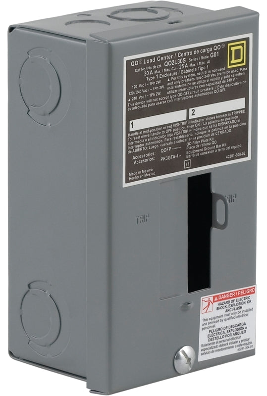 Square D QO2L30SCP 30-Amp Surfacemount Load Cente
