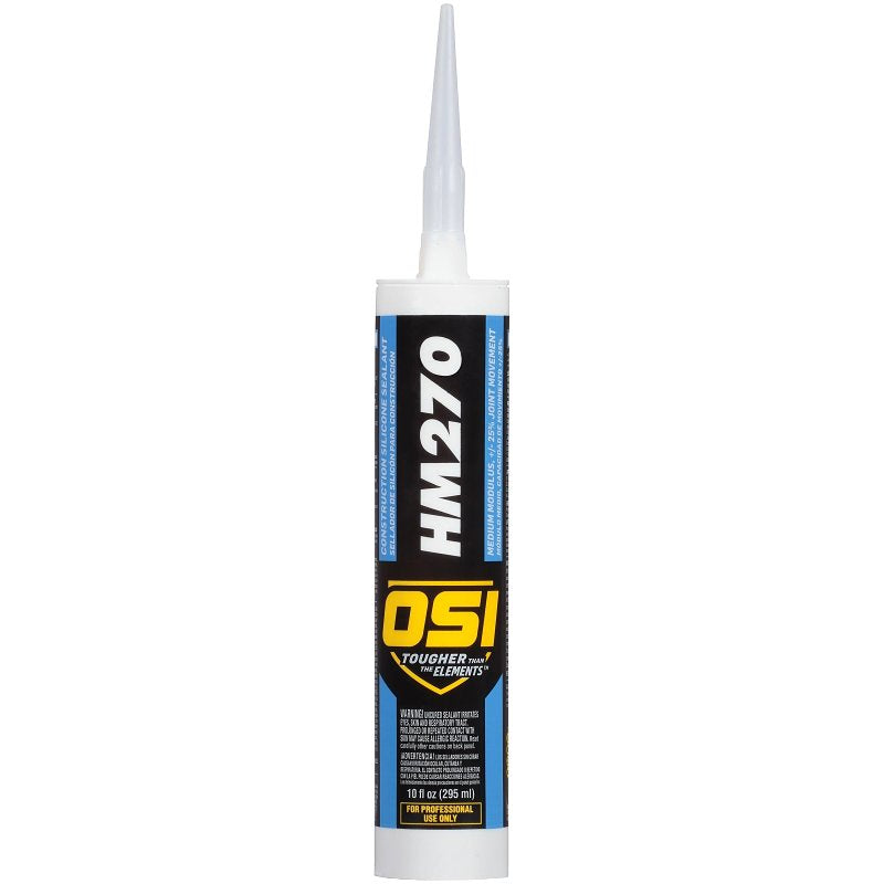 OSI HM270 Construction Silicone Sealant Clear, 10 Fl Oz, Cartridge, 0.763 CDM 1494045
