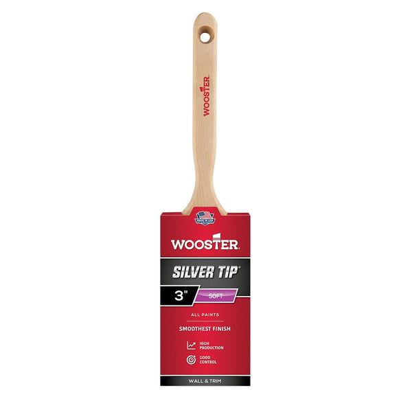 Wooster Silver Tip 3 in. W Flat Polyester Blend Paint Brush 5220-3