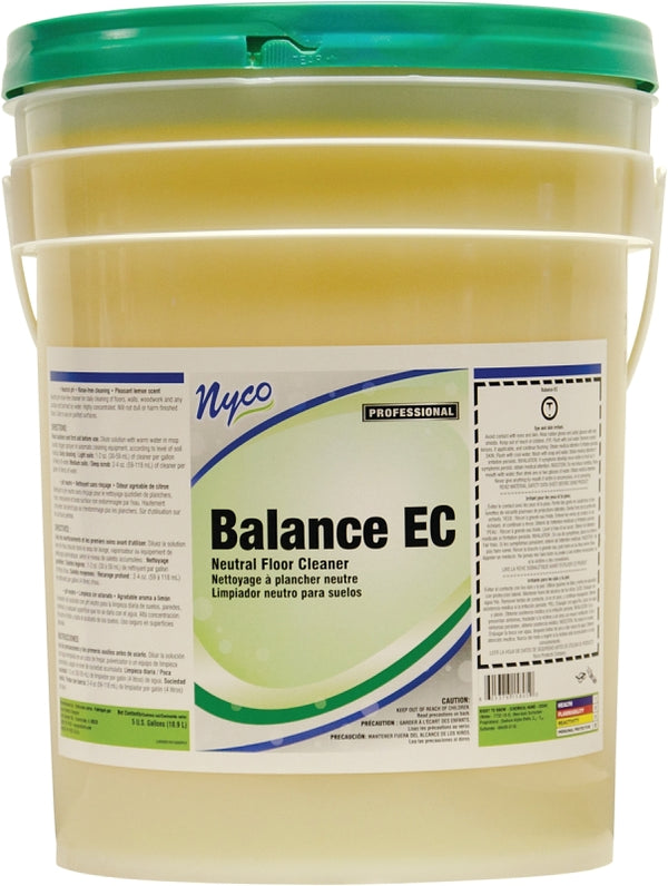 Nyco Balance EC Neutral Floor Cleaner - 5 Gallon Pail - Neutral, No-Rinse Floor Cleaner - (NL158-P5)