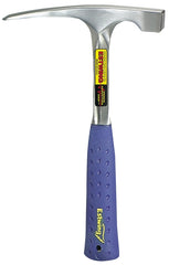 Estwing - E3‐20BLC Bricklayer's/Mason's Hammer - 20 oz Masonary Tool with Forged Steel Construction & Shock Reduction Grip - E3-20BLC Silver E3-20BLC/E3-20BL