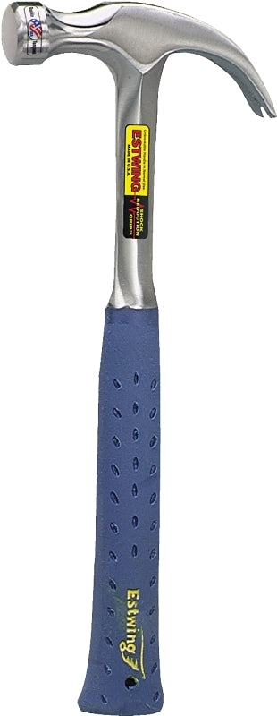 ESTWING Hammer - 12 oz Curved Claw with Smooth Face & Shock Reduction Grip - E3-12C