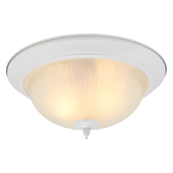 Boston Harbor F51WH02-1005-3L 2-Light Flush Ceiling Fixture, 13-Inch, White