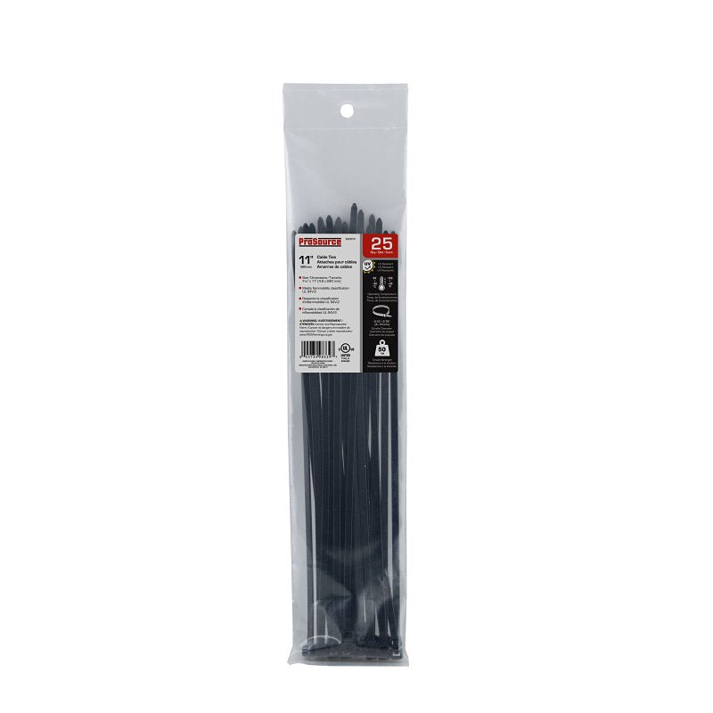 MINTCRAFT CV280W-253L Cable Tie, 11-Inch 50-Pound, Black, 6-Pack