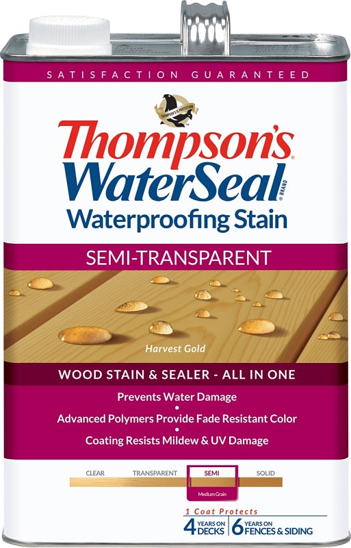 THOMPSONS WATERSEAL TH.042811-16 Semi-Transparent Waterproofing Stain, Harvest Gold